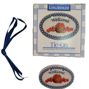 Longaberger Welcome Tie On 1997 Apple Theme‎ Vintage 34096